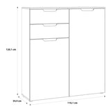 Sienna Chest of Drawers in White Gloss