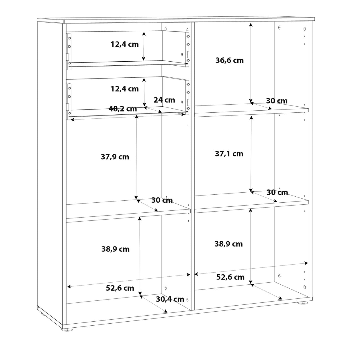 Sienna Chest of Drawers in White Gloss