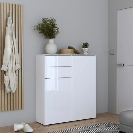 Sienna Chest of Drawers in White Gloss