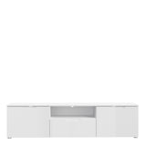 Sienna TV Unit in White and White Gloss