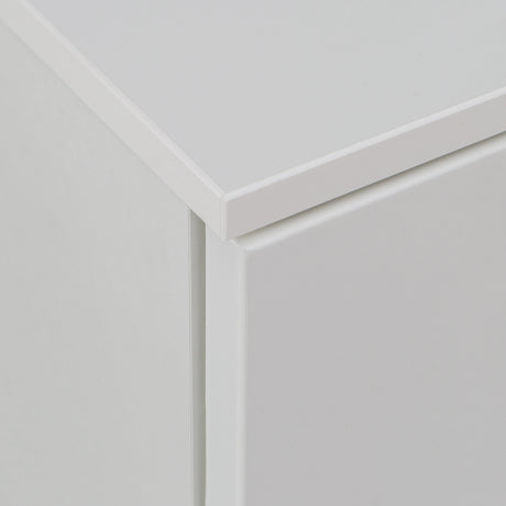 Sienna TV Unit in White and White Gloss