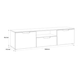 Sienna TV Unit in White and White Gloss