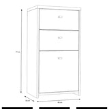 Best Chest Storage Cabinet 2 Drawers 1 Door in Artisan Oak/White