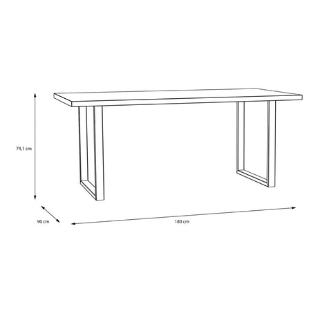 Nikomedes Dining Table in Bartex Oak 180x74.4cm