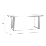 Nikomedes Dining Table in Bartex Oak 180x74.4cm