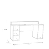 Tezaur Black Gaming Desk 2 Shelves with Colour Changing LED