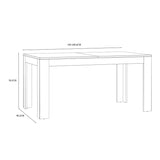 Bohol Extending Dining Table 160-207cm in Grey/Riviera Oak