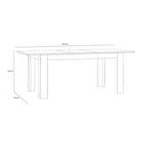 Bohol Extending Dining Table 160-207cm in Grey/Riviera Oak