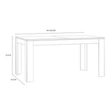 Bohol Extending Dining Table 160 to 207cm in White and Oak
