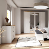 Bohol 3 Drawer Chest in White/Riviera Oak
