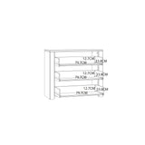 Bohol 3 Drawer Chest in White/Riviera Oak