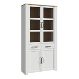 Bohol Display Cabinet 4 Door 1 Drawer in Oak/Riviera Oak