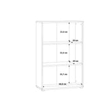 Essential Tall Wide 2 Shelf Bookcase in Vintage Oak