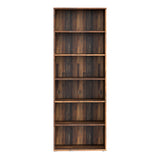 Essential Wide 5 Shelf Bookcase in Vintage Oak