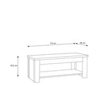 Corona Rising Coffee Table in Artisan Oak
