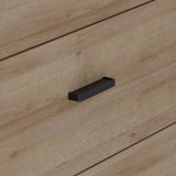 High Rock 3 Drawer Display Chest in Matt Black/Riviera Oak