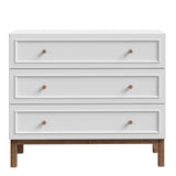 Wensley 3 Drawer Chest in Light Grey and Oak