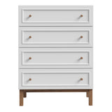 Wensley 4 Drawer Chest in Light Grey and Oak