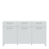 Sali 3 Door 3 Drawer Chest in Light Grey