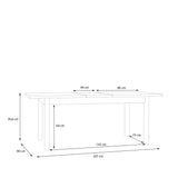 Wensley Dining Table in Light Grey and Oak