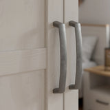 Bohol 2 Door 2 Mirrored Door Wardrobe in White/Riviera Oak