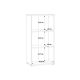 Essential Tall Narrow 2 Shelf Bookcase in Vintage Oak