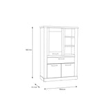 Corona 1 Door 1 Drawer 3 Shelve Display Cabinet in Artisan Oak