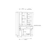 Corona 1 Door 1 Drawer 3 Shelve Display Cabinet in Artisan Oak