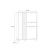 Grafton 3 Door 1 Drawer Cabinet In Cream and Oak