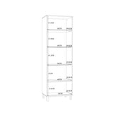 Grafton Glass Door Display Cabinet in Cream and Oak