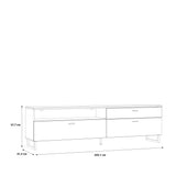 Klara TV Unit with 1 Drawer 2 Flip Doors in Grey and Oak