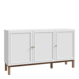 Wensley 3 Door 1 Drawer Sideboard in Light Grey and Oak