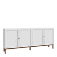 Wensley 4 Door 1 Drawer Sideboard in Light Grey and Oak