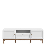 Wensley 2 Door 1 Drawer TV Unit in Light Grey and Oak