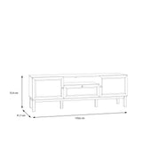 Wensley 2 Door 1 Drawer TV Unit in Light Grey and Oak