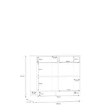 Sali 2 Door 2 Drawer Chest in Light Grey