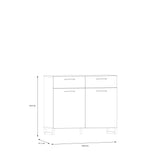 Sali 2 Door  2 Drawer Chest in Sage Green
