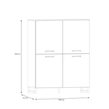 Sali 4 Door Highboard in Light Grey