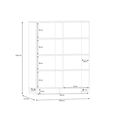 Sali 4 Door Highboard in Light Grey
