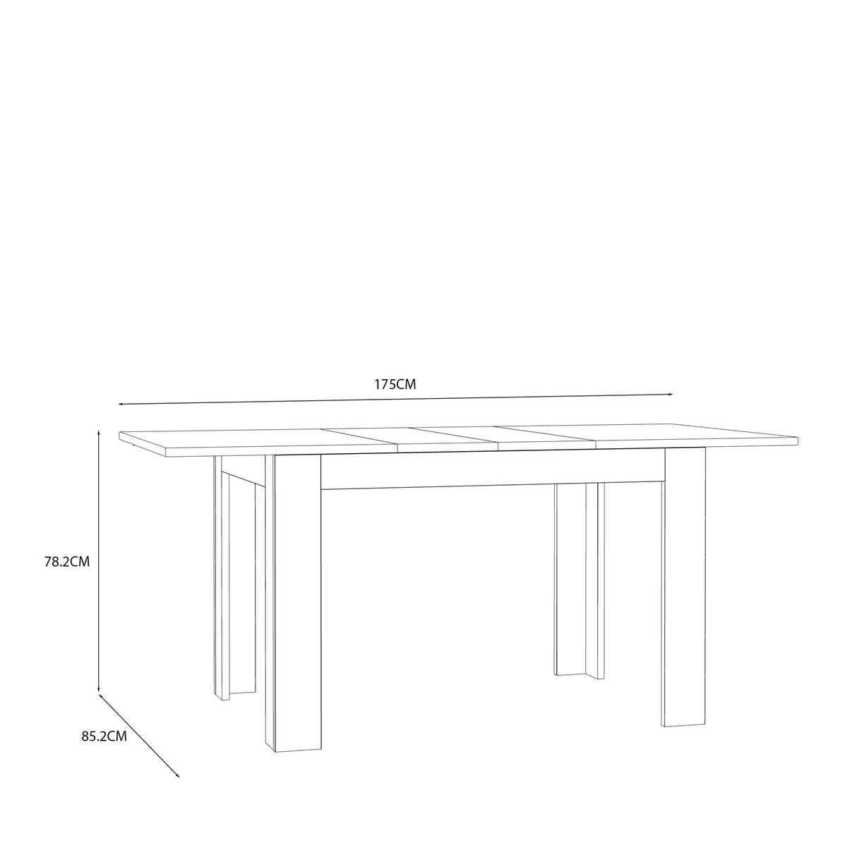 Grafton Extending Dining Table in Oak 120x78.2cm