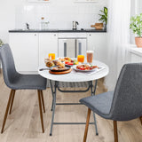 81 CM Round Folding Plastic Table with Thickened HDPE Tabletop