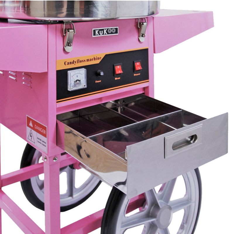 KuKoo Candy Floss Machine with Cart & Protective Dome