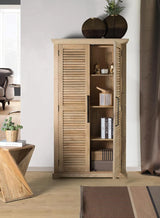 Giner and Colomer  2-Door Wardrobe In Solid Mango Wood (Natural Colour)