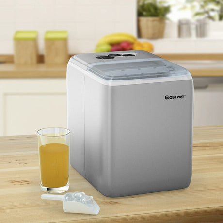 Portable Electric Ice Cube Maker 2.6L-Silver