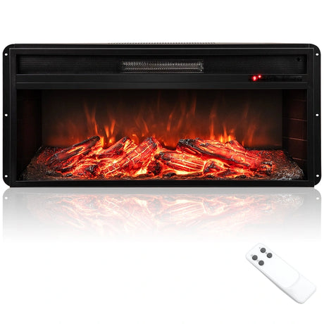 86 cm 5000 BTU Recessed Electric Fireplace Insert with Remote Control