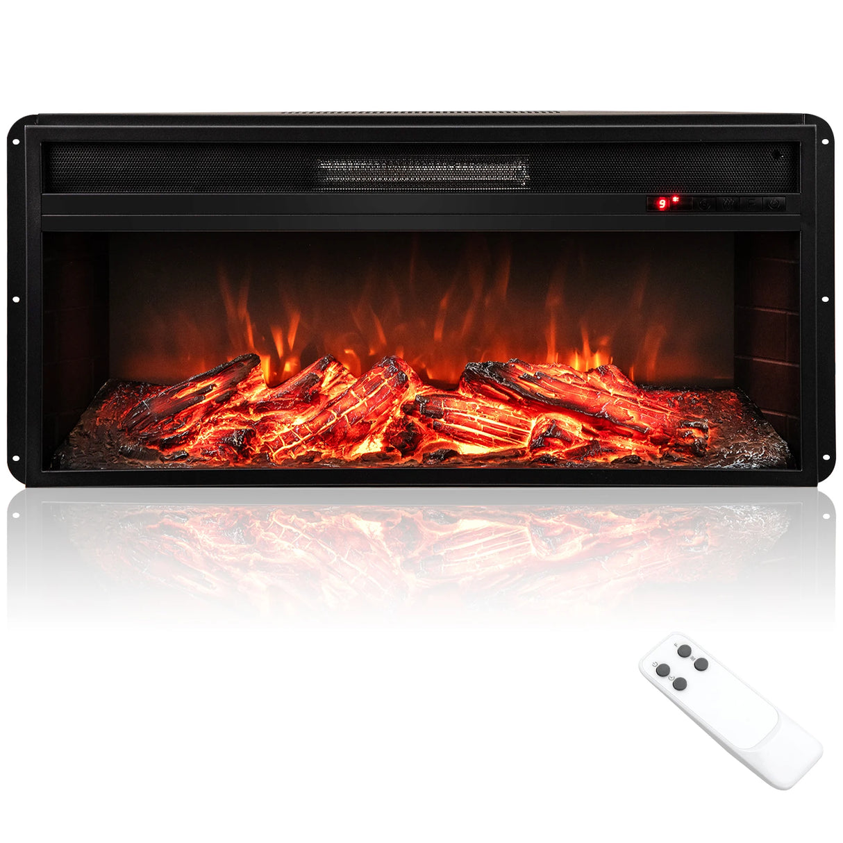 86 cm 5000 BTU Recessed Electric Fireplace Insert with Remote Control