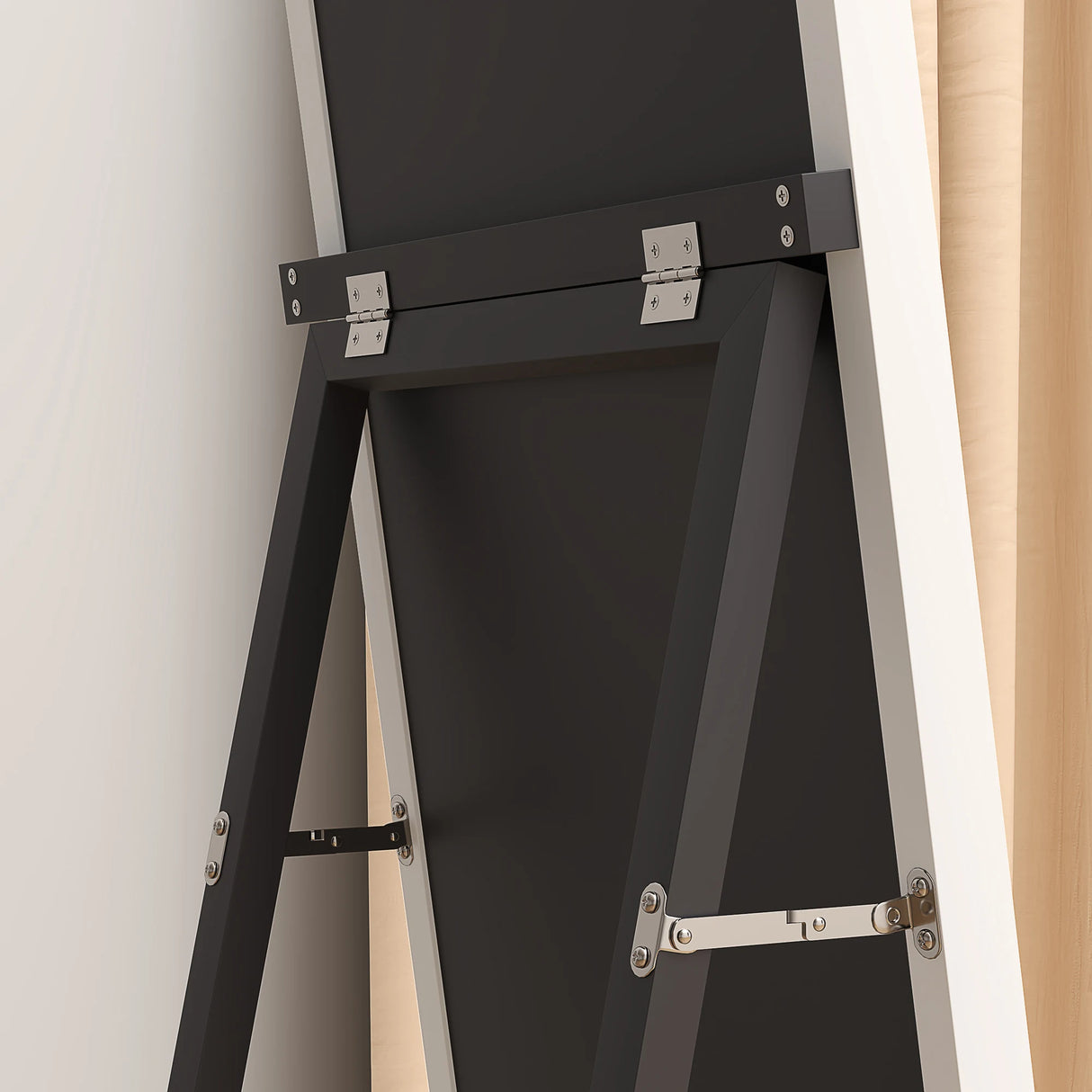 HOMCOM 157 x 37cm Elegant Full-Length Mirror - White/Gold-Tone