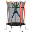 HOMCOM Kids Trampoline Mini Bouncer with Enclosure Safety Net For Ages 3-10 Years - Red