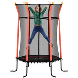 HOMCOM Kids Trampoline Mini Bouncer with Enclosure Safety Net For Ages 3-10 Years - Red