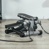 SPORTNOW Mini Stepper, Compact Step Machine Exerciser for Home Workouts, with Resistance Bands, LCD Monitor, Non-Slip Pedals